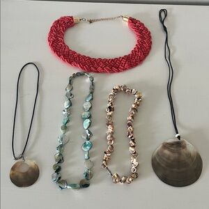 Vibrant shell and beaded Necklaces
